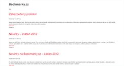 Desktop Screenshot of blog.bookmarky.cz